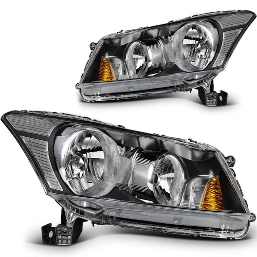 Front Headlight Assembly Fits 2008-2012 Honda Accord Head Lamps Left Right