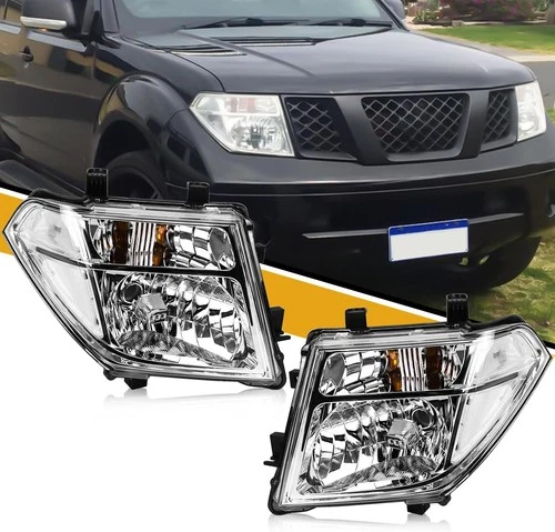 Headlight Assembly for 2005-2008 Nissan Frontier 05-07 Pathfinder CLEAR+CLEAR